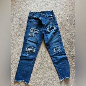 J Brand Jeans with crystals, distressed size 26 in blue